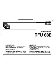 Fujifilm RFU 88 E manual. Camera Instructions.